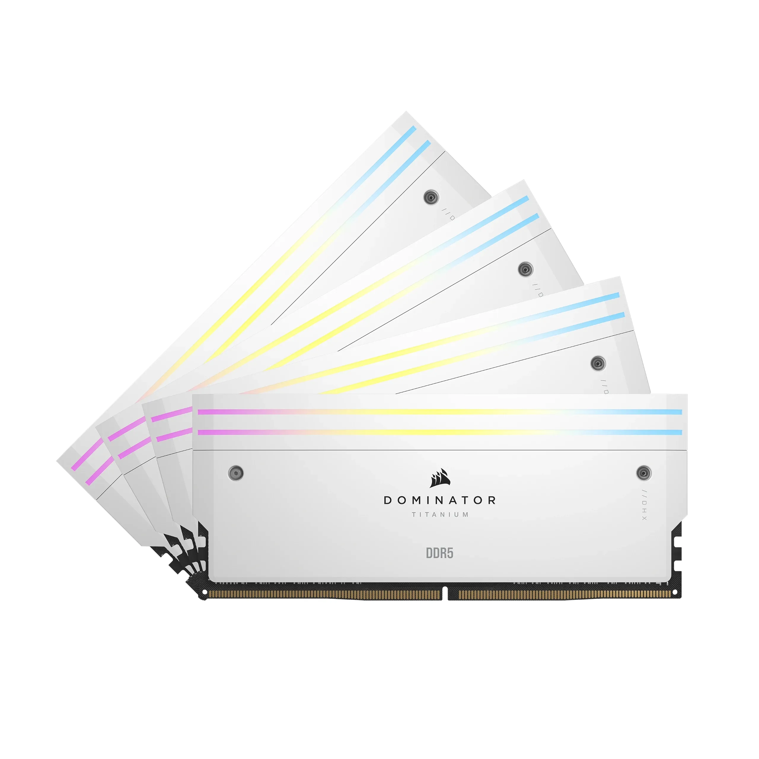 Corsair Dominator Titanium RGB 64 Gt (4 x 16 Gt) DDR5 6000 MHz, CL36 -muisti, valkoinen (XMP) – Corsair