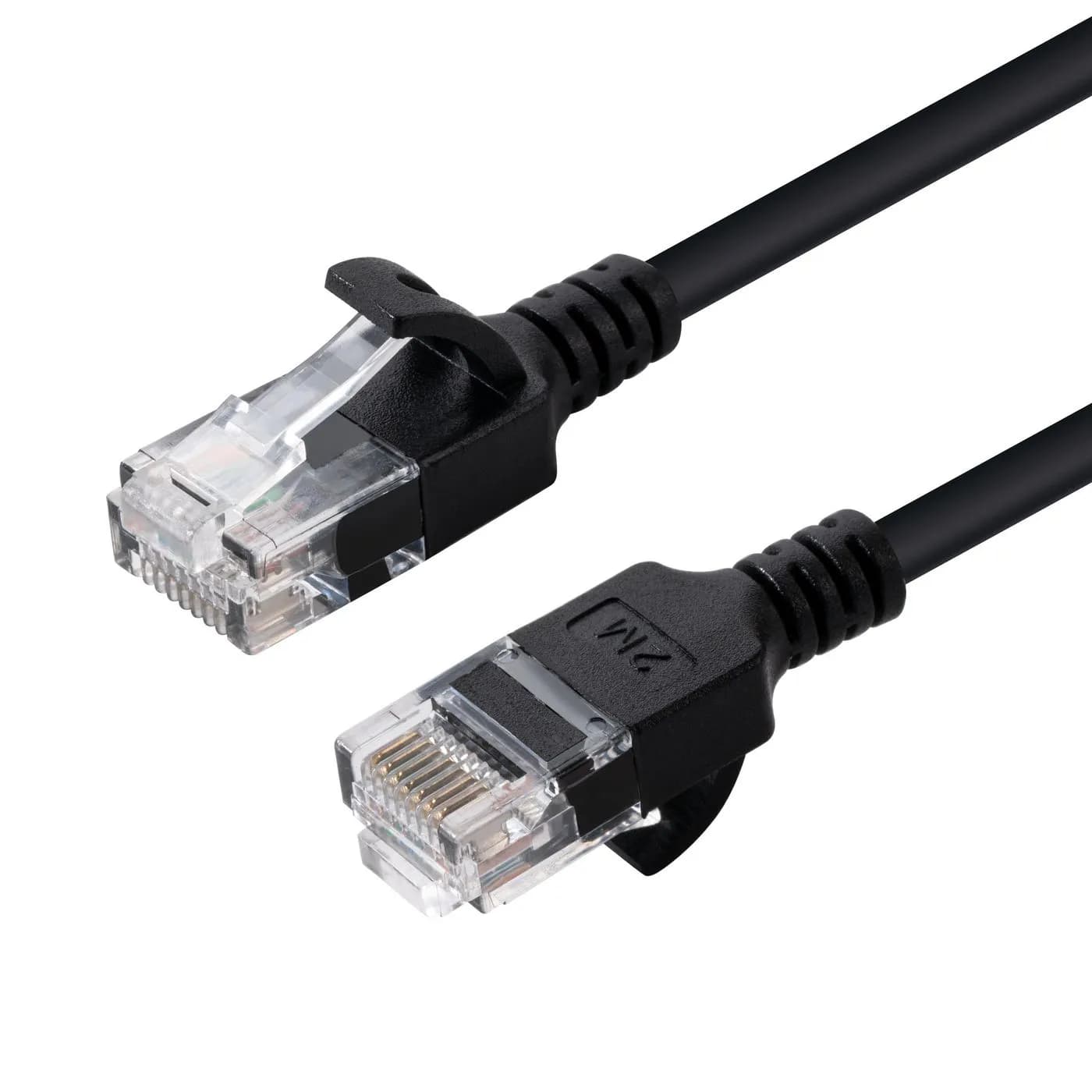 Cat6a U/UTP RJ45 0.15m -verkkokaapeli, musta
