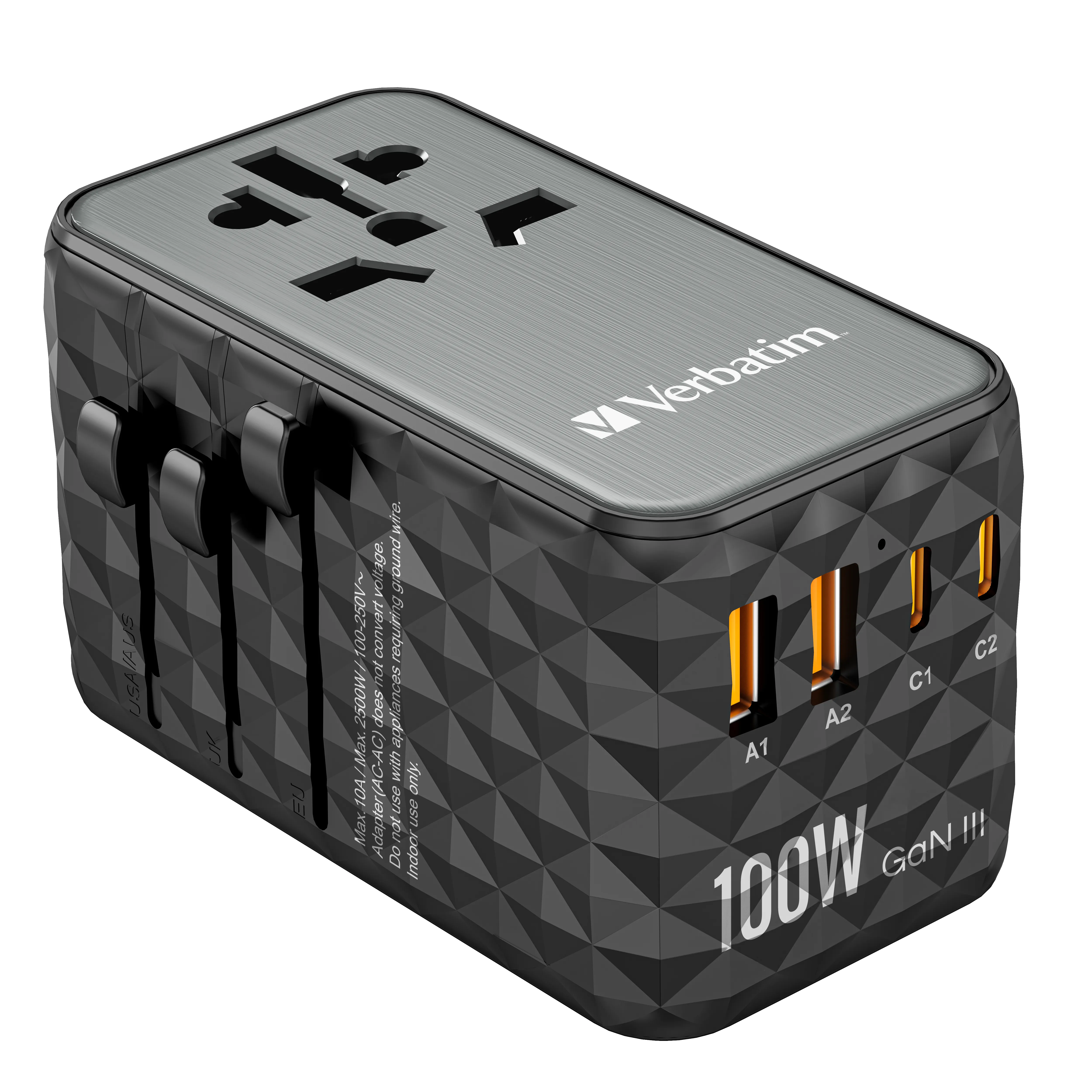 Verbatim Travel Adapter with 2 x USB-C PD - USB-laturi – Verbatim