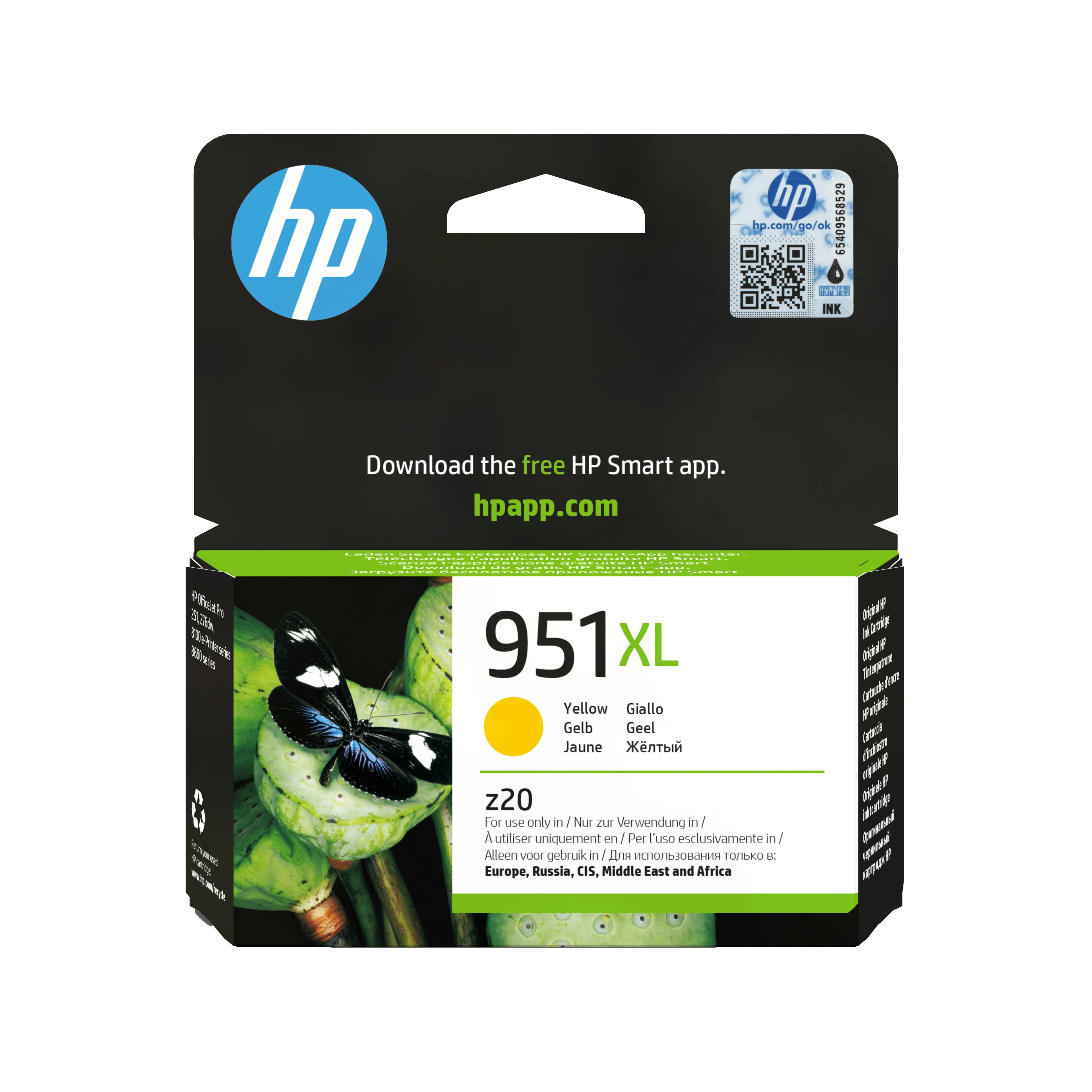 HP 951 XL -mustekasetti, 17 ml, keltainen