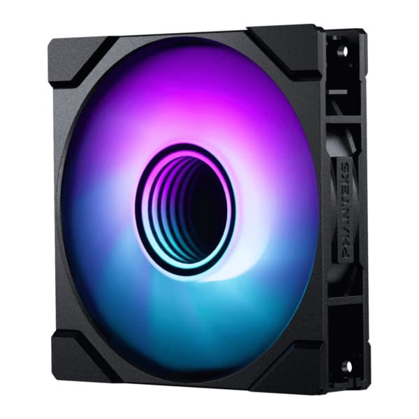 Phanteks M25 Gen2 120 mm PWM Reverse Airflow D-RGB -tietokonetuuletin, musta