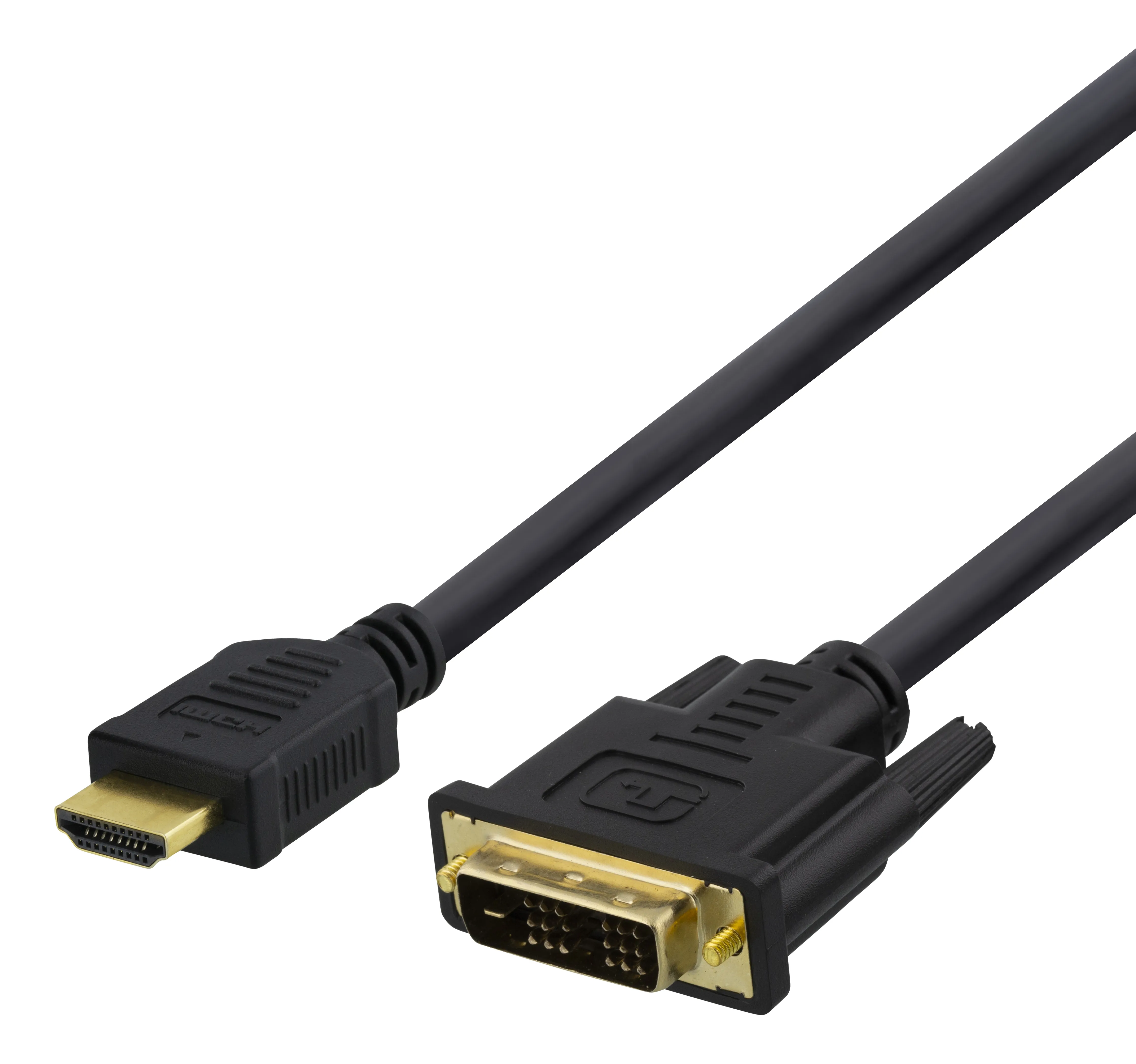 Deltaco HDMI – DVI-D Single Link -kaapeli, 2 m, musta