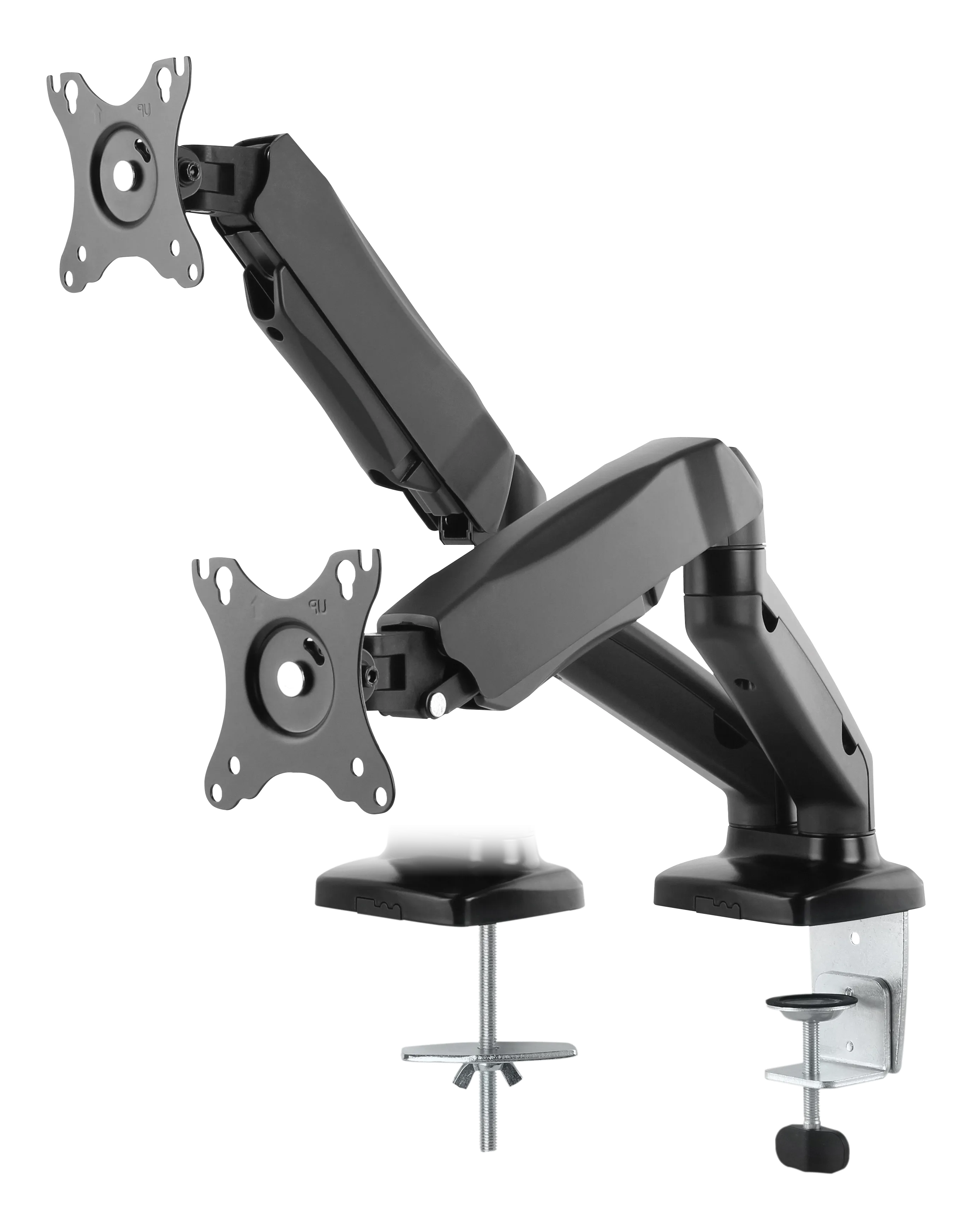 Deltaco ARM-1300 -monitorivarsi kahdelle näytölle 17-32", kaasujousella, 9 kg, musta – Deltaco
