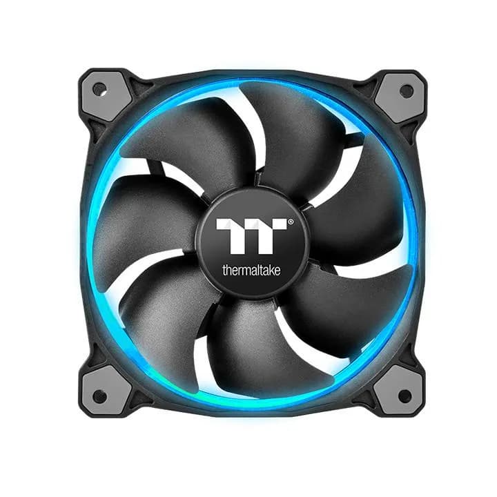Thermaltake Riing 12 LED RGB Radiator Fan Sync Edition 120 mm kotelotuuletin 3 kappaleen pakkaus Musta
