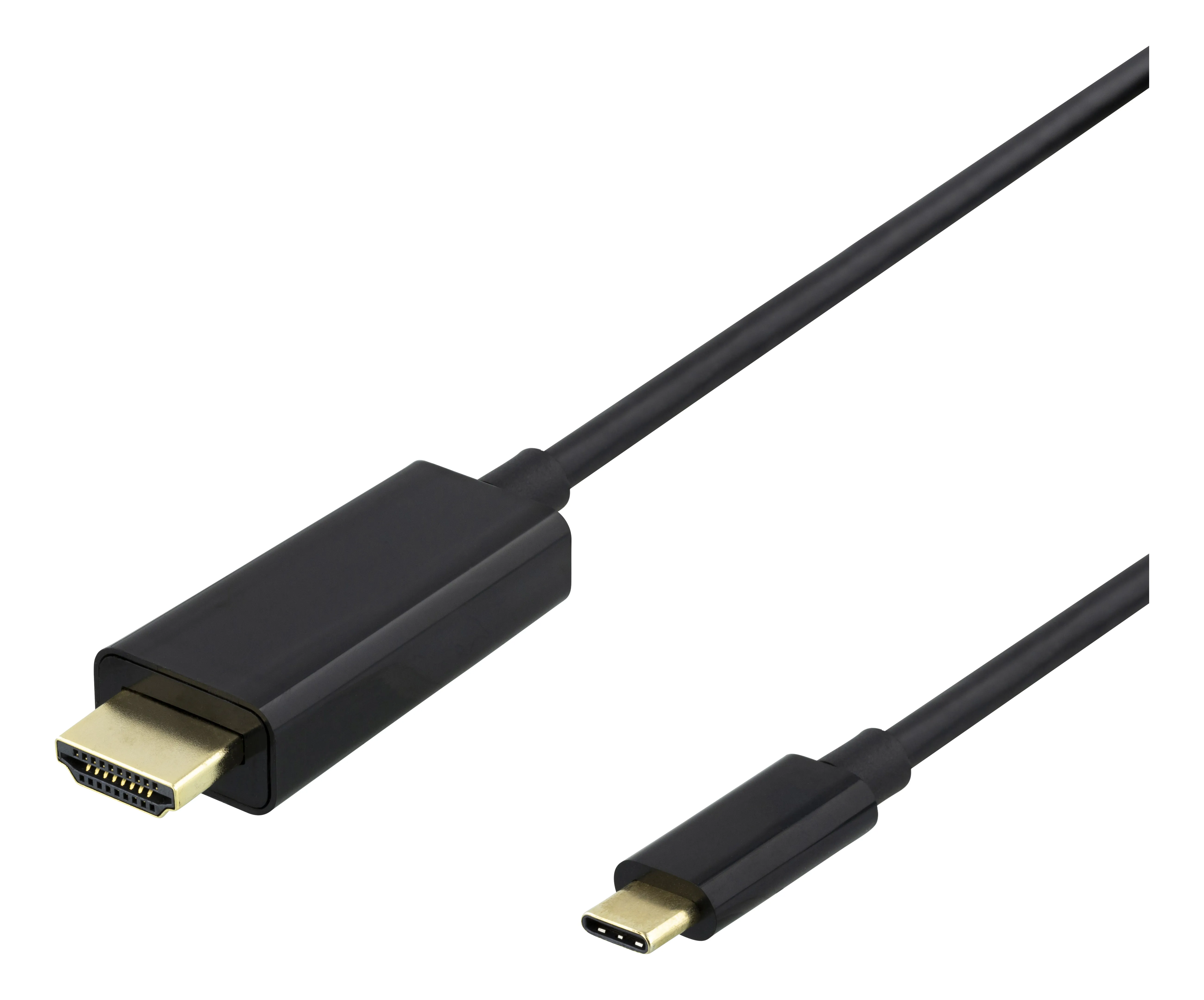 Deltaco USB-C – HDMI -kaapeli, 4K 60Hz, 3 m, musta