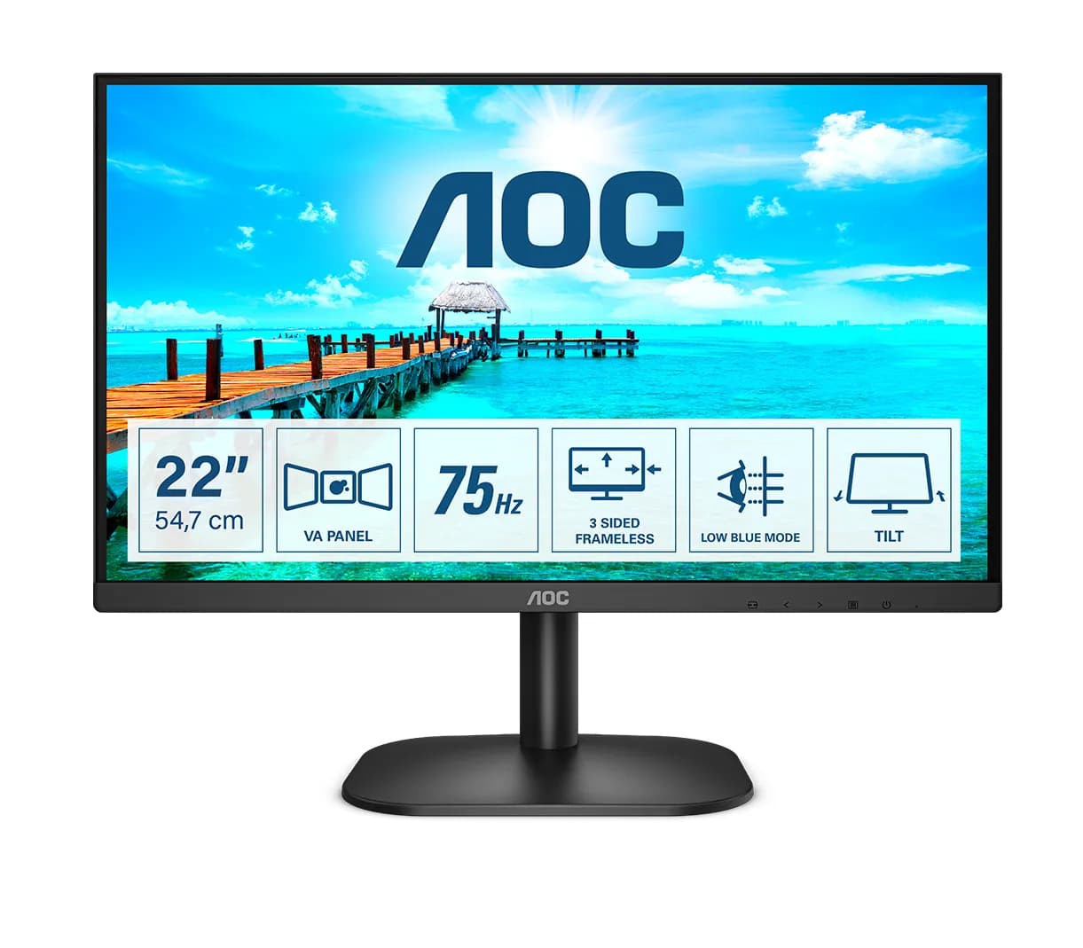 AOC 22B2H 22" Full HD, VA -näyttö – AOC