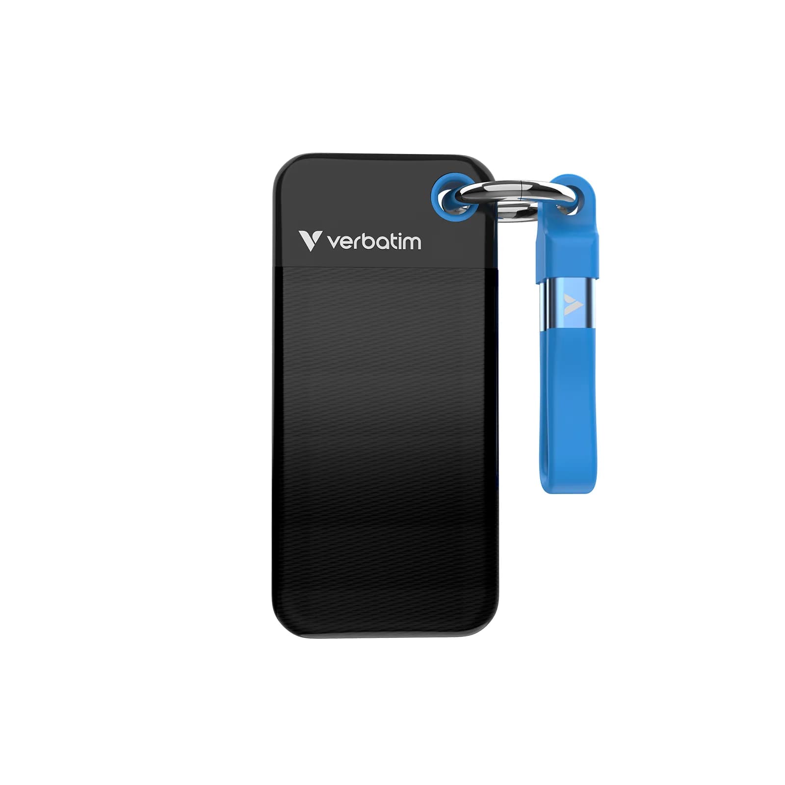 Verbatim Pocket SSD 1 Tt USB 3.2 Gen 2 (USB-C) -ulkoinen SSD, kannettava, palonkestävä, musta/sininen
