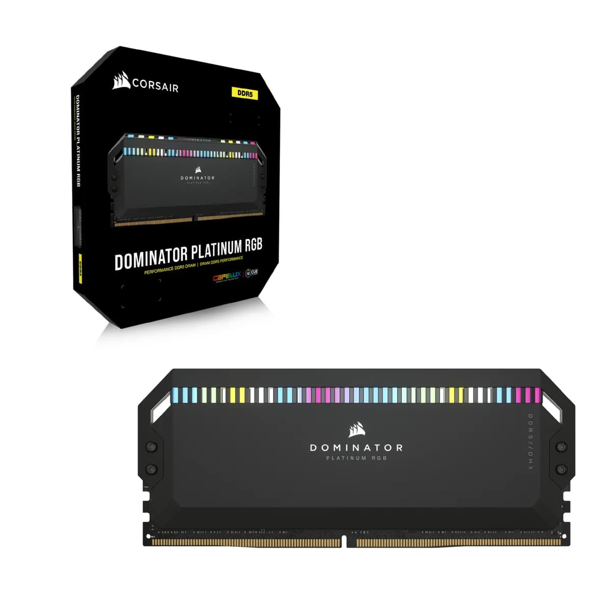Corsair Vengeance RGB 32 Gt (2 x 16 Gt) DDR5 6000 MHz, CL30 -muisti, harmaa (EXPO) – Corsair