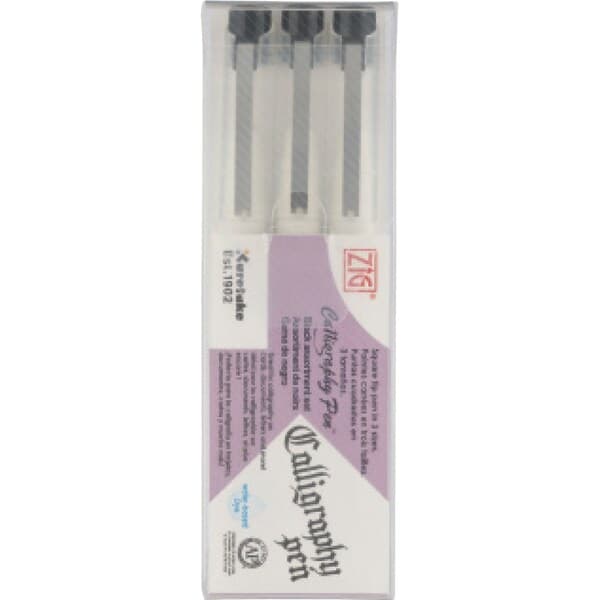 ZIG Calligraphy Pen Black 3/set – ZIG