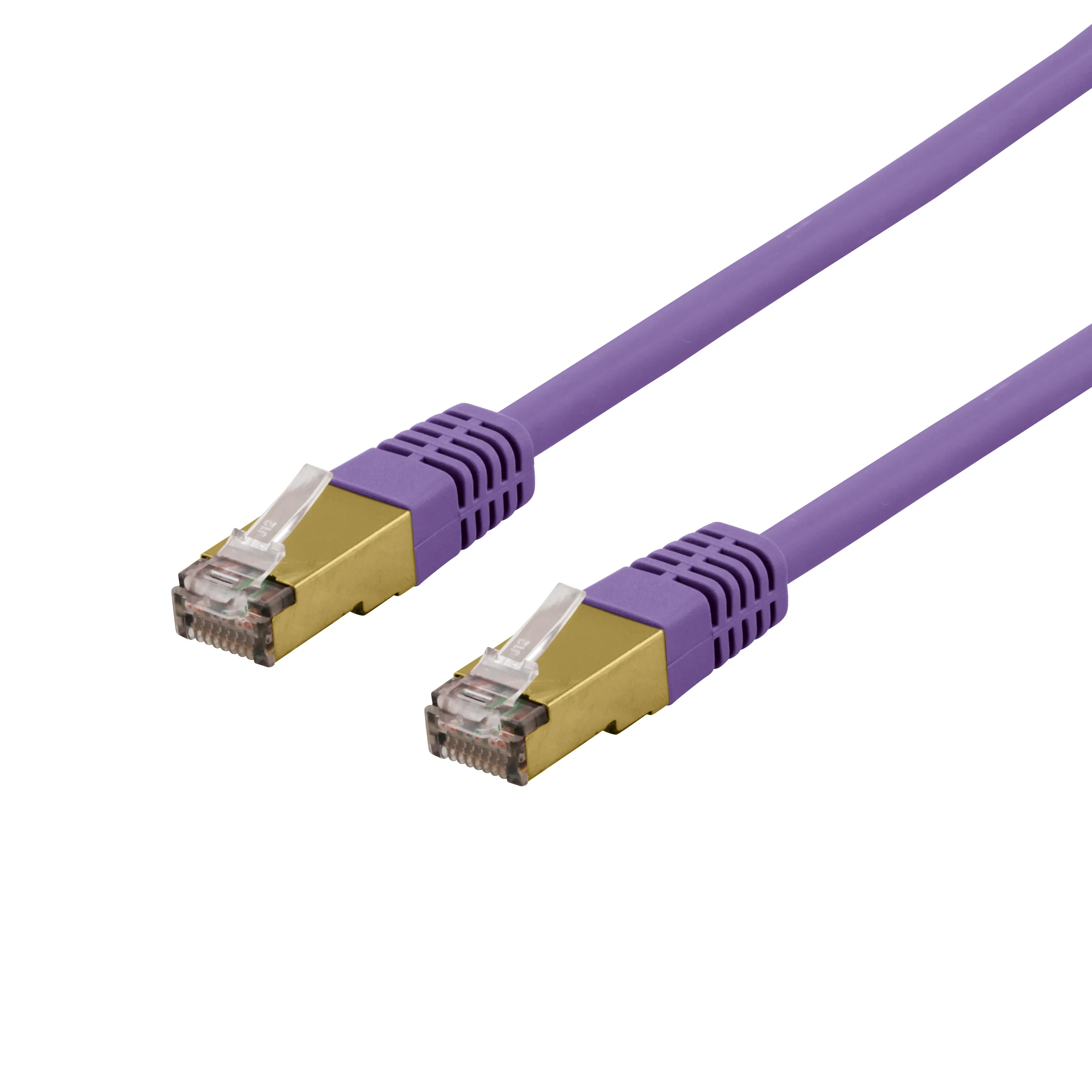 Deltaco Cat6a S/FTP RJ45 1m -verkkokaapeli, violetti