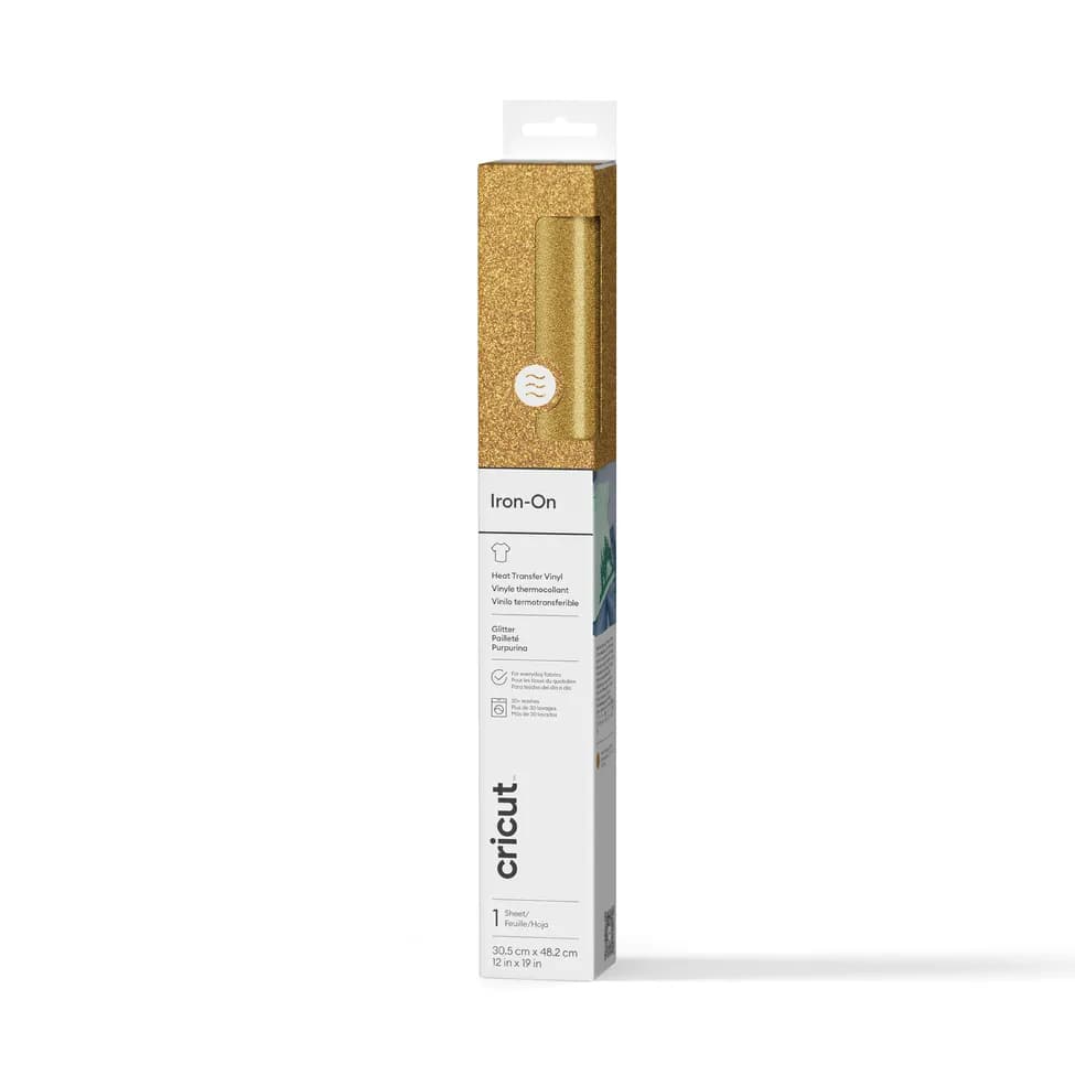 Cricut Glitter Iron-On 30x48cm (Gold) – CRICUT