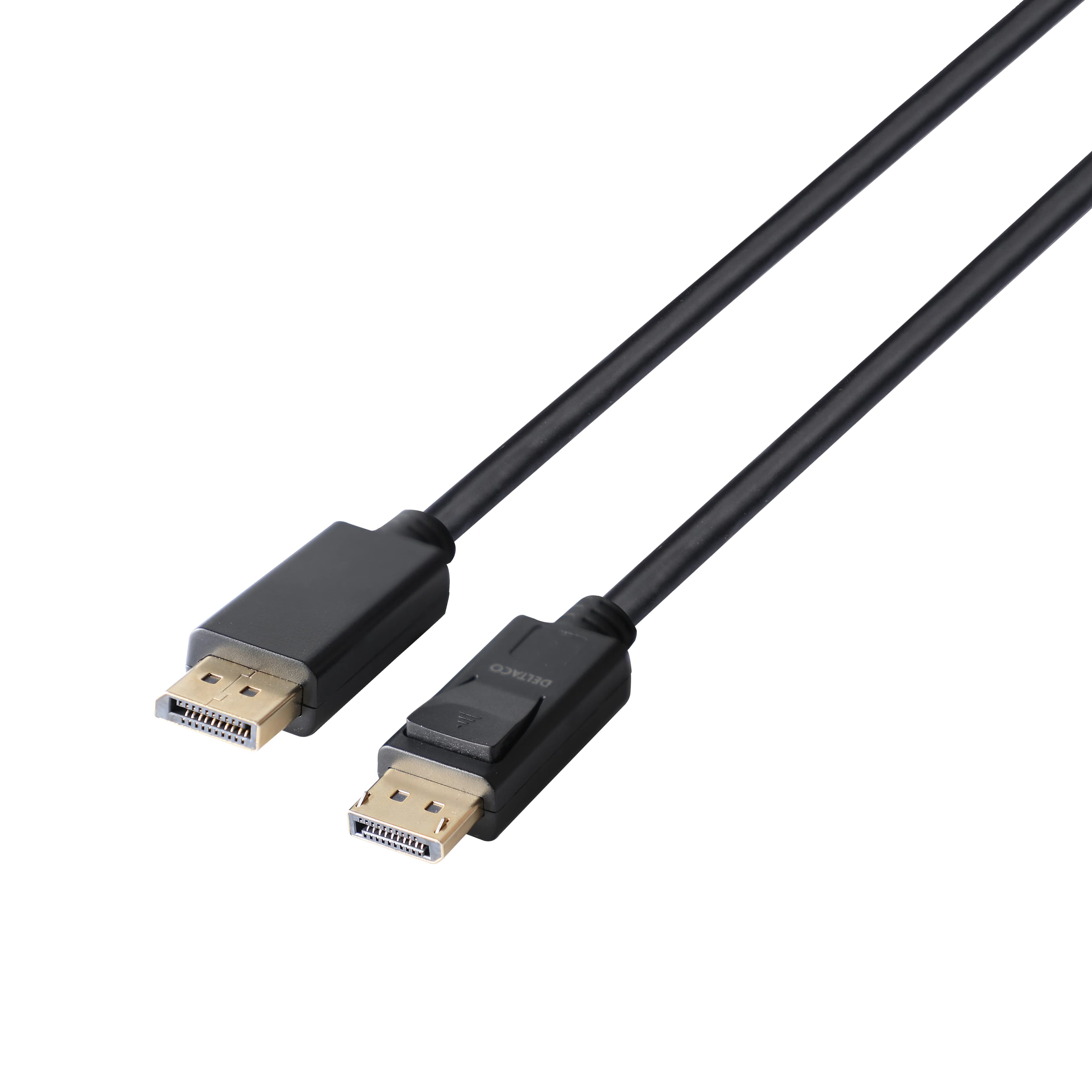 Deltaco DisplayPort 1.4 -kaapeli, jossa 8K, 5 m, musta – Deltaco