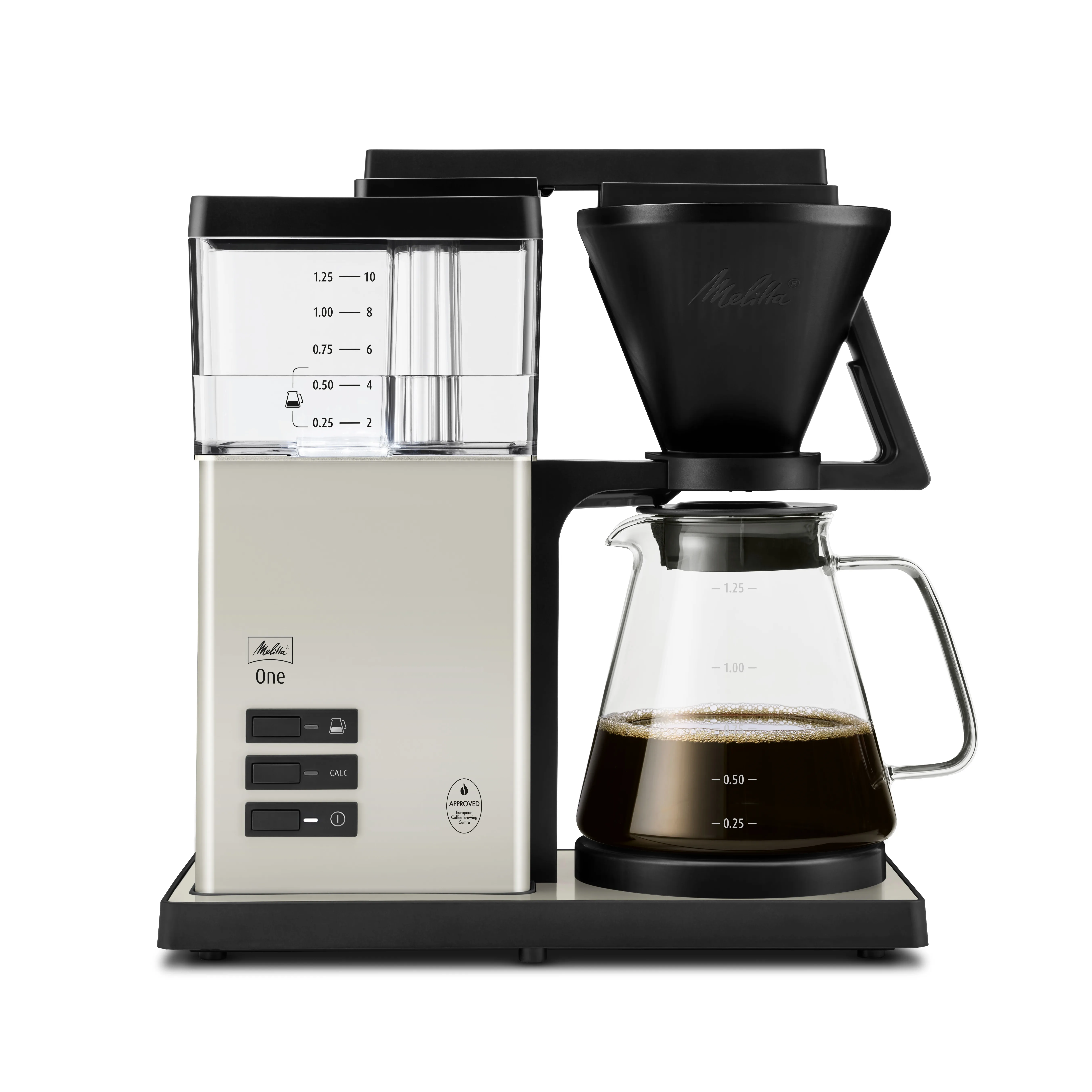 Melitta One 10 kupin suodatinkahvinkeitin, Cream White