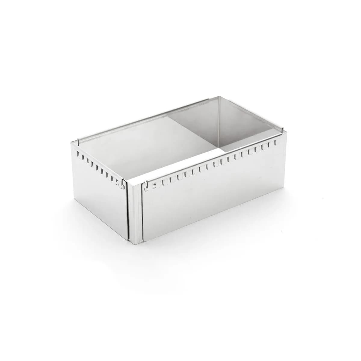 De Buyer 3013.21 Säädettävä suorakulmainen leivontakehys, 21,5–40 x 11,5–21 cm, 75 mm, ruostumaton teräs – De Buyer