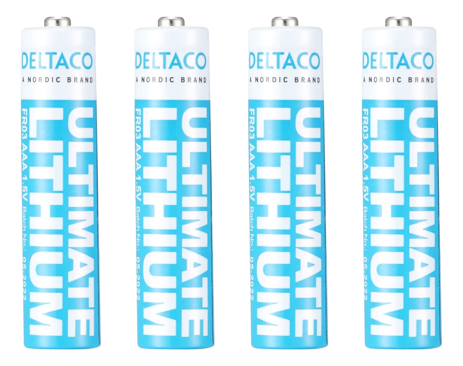 Deltaco Ultimate Lithium AAA -patterit, 4kpl – Deltaco