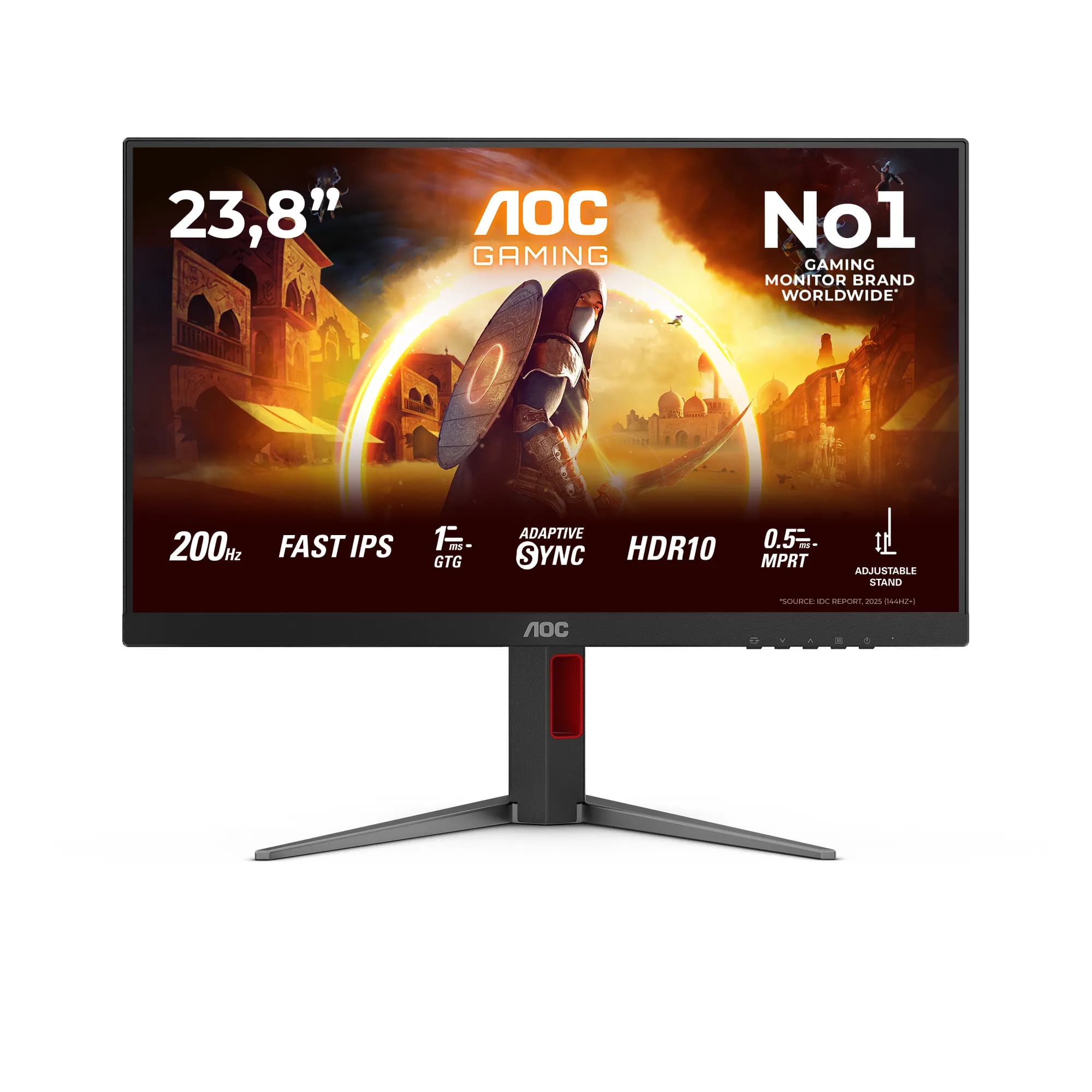 AOC 24G4HA 23.8" Full HD, IPS, 200Hz -pelinäyttö – AOC