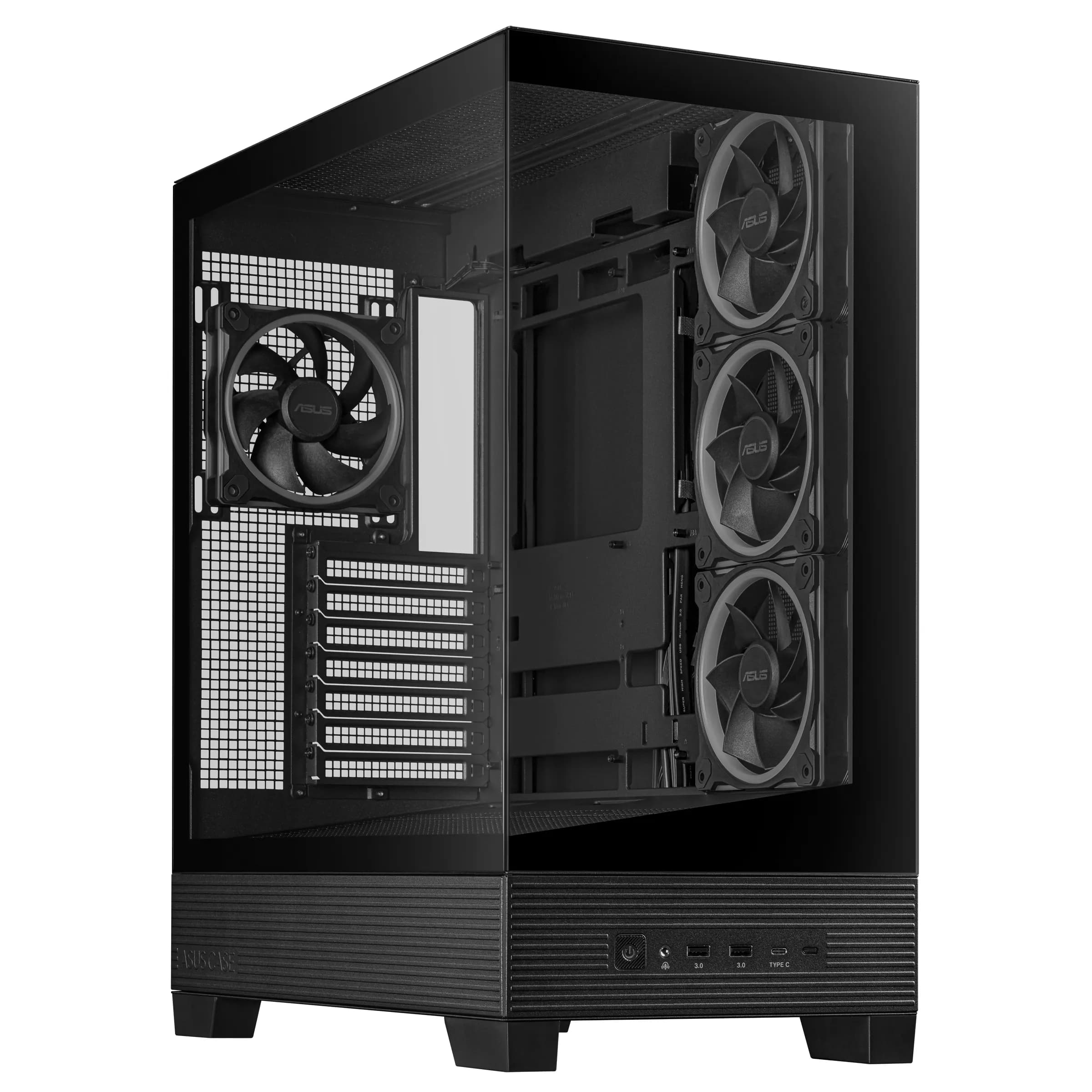 ASUS A31 PLUS -miditornikotelo RGB-valaistuksella, musta – ASUS
