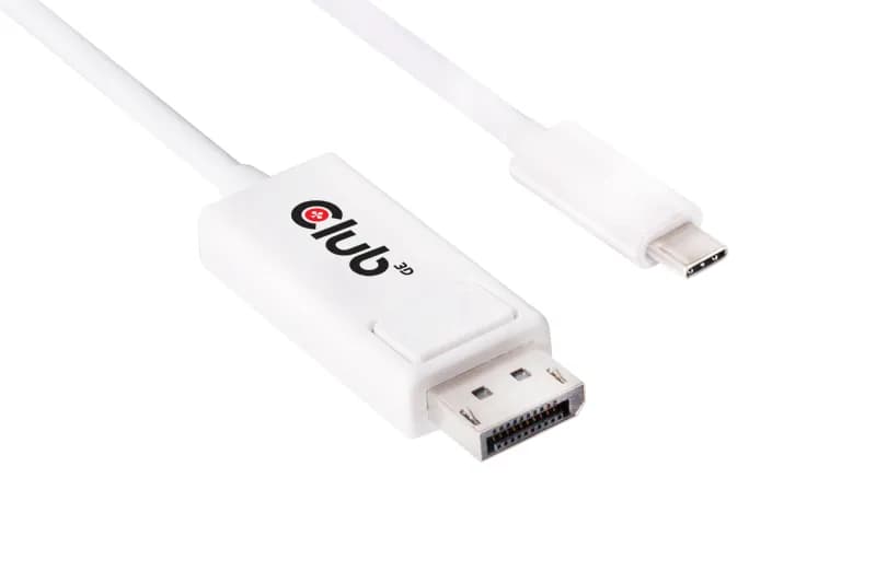 Club 3D CAC-1517 USB-C – DisplayPort 1.2 -kaapeli, 1,2 m, valkoinen – Club 3D