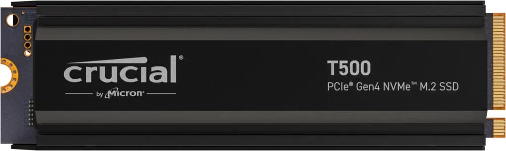 Crucial T500 Heatsink 2 Tt M.2 PCIe Gen4 NVMe -SSD-levy – Crucial