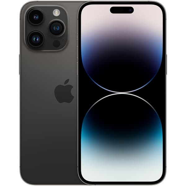 Kunnostettu iPhone 14 Pro Max 128 Gt, tähtimusta (Tyydyttävä kunto) – Apple