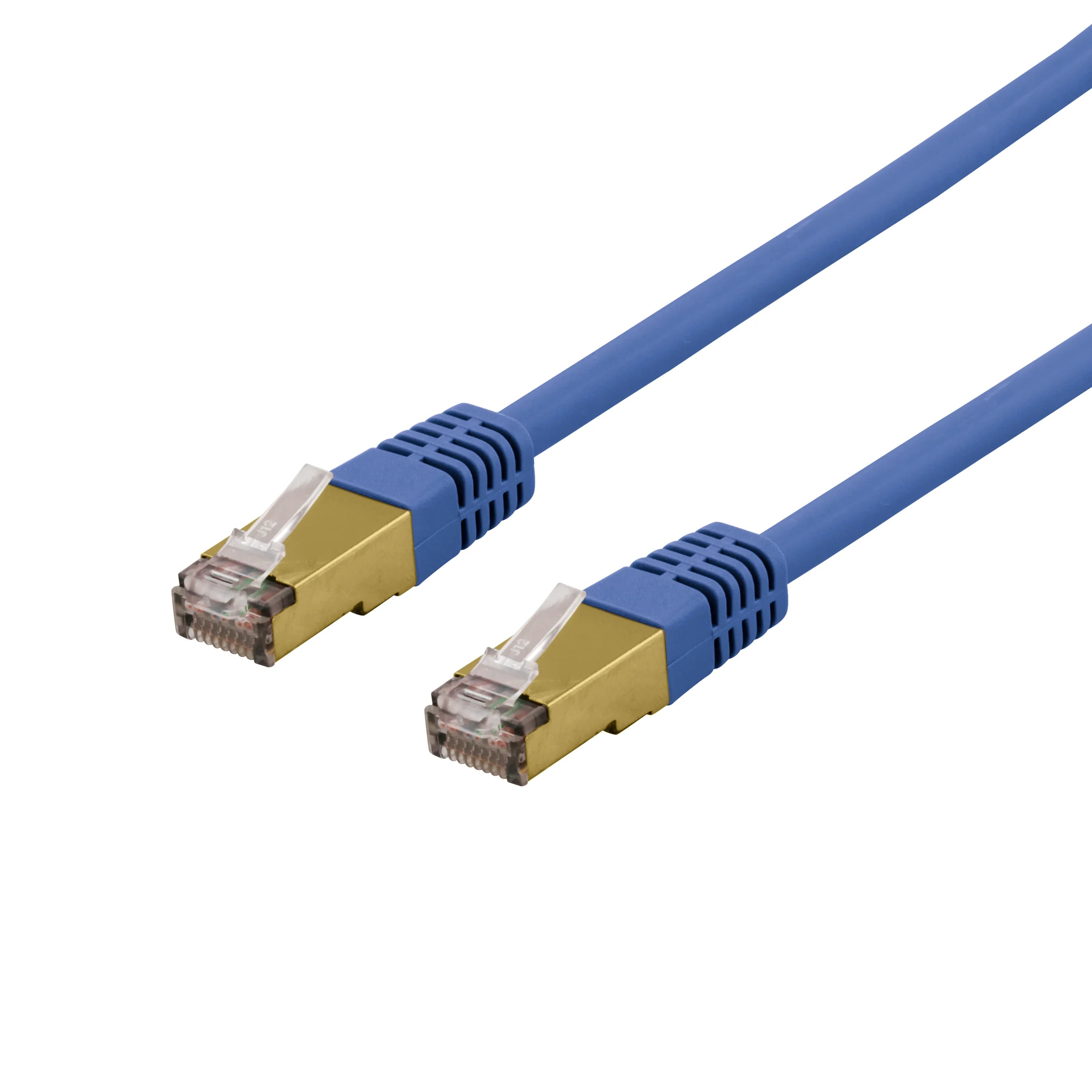 Deltaco Cat6a S/FTP RJ45 1m -verkkokaapeli, sininen – Deltaco