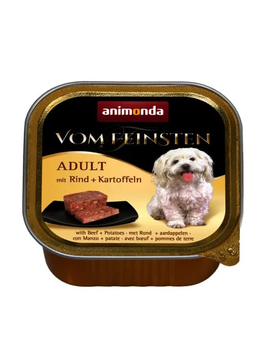 Animonda Vom Feinsten Adult Beef & Potato, Koiran märkäruoka, Viljaton, 150 g – Animonda