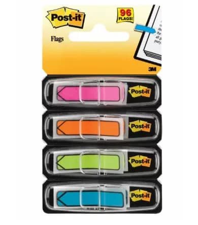 Post-it Index tabs 11,9x43,1 "arrow" ass. neon (4) – 3M