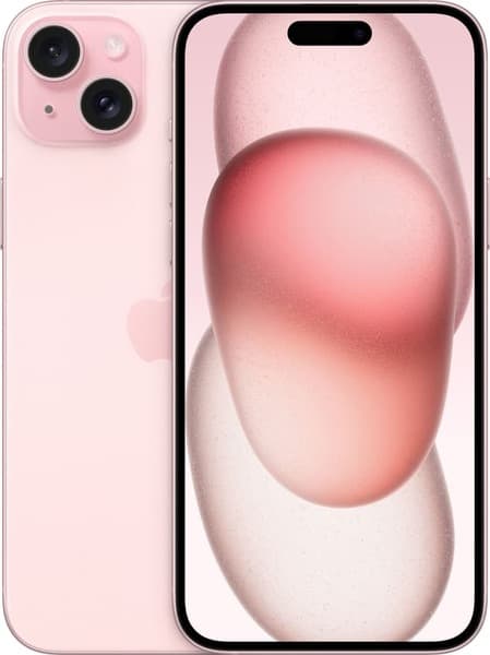 Kunnostettu iPhone 15 Plus 128 Gt, vaaleanpunainen (Hyvä kunto)