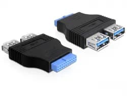 DeLOCK intern adapter för USB 3.0, IDC20 ho - 2xUSB 3.0 A ho