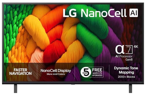 LG NANO8E 75NANO8EA6A 75" 4K NanoCell webOS TV, 60 Hz, HDR10, HLG – LG