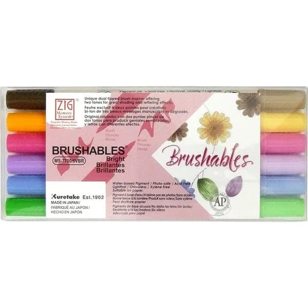 ZIG Brushables MS-7700 6-set BRIGHT – ZIG