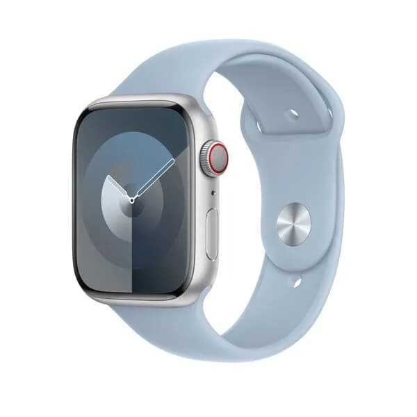 Apple Watch 45 mm -Urheiluranneke, Vaaleansininen S/M – Apple