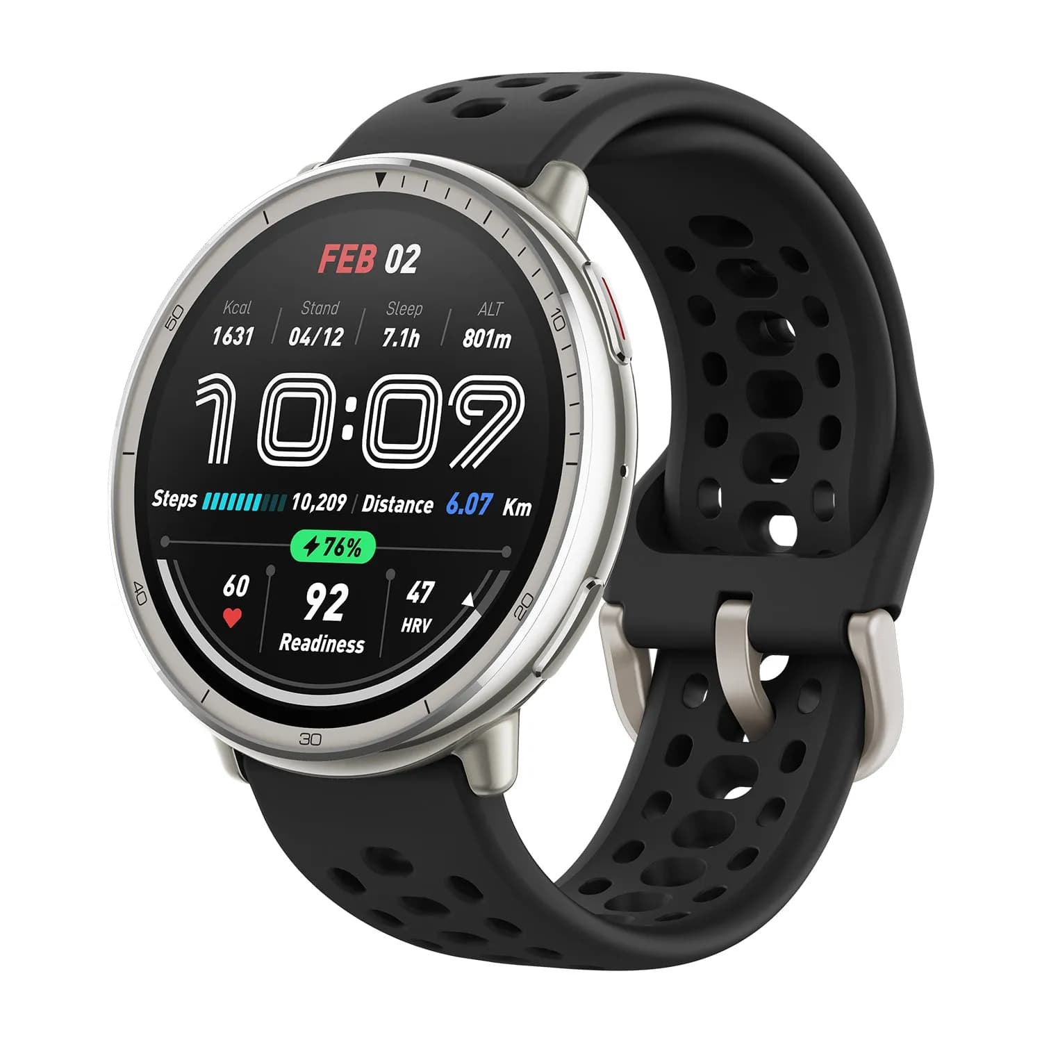 Amazfit Active 2 Round NFC 44mm -älykello, musta – AMAZFIT