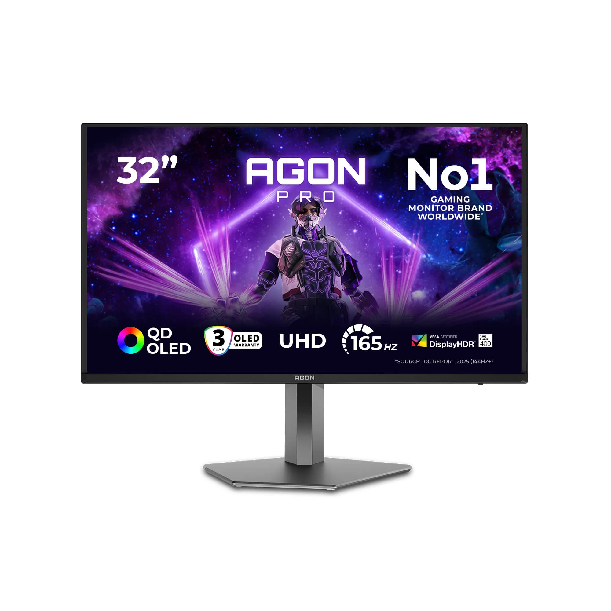 AOC AGON PRO AG326UD 31.5" 4K UHD, QD-OLED -pelinäyttö, USB hub – AOC