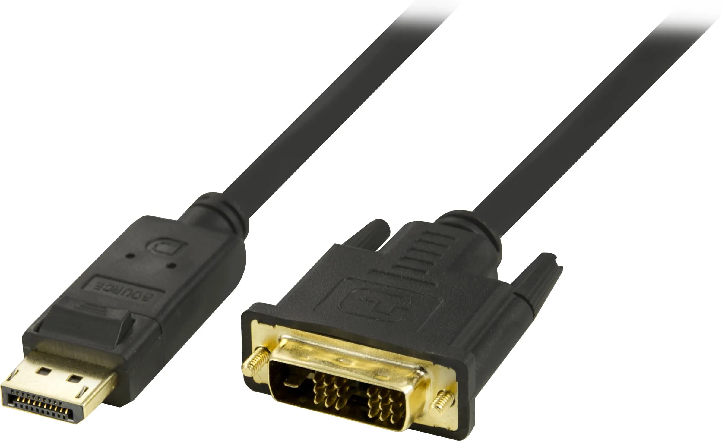 Deltaco DisplayPort – DVI-D -kaapeli, 1 m, musta – Deltaco