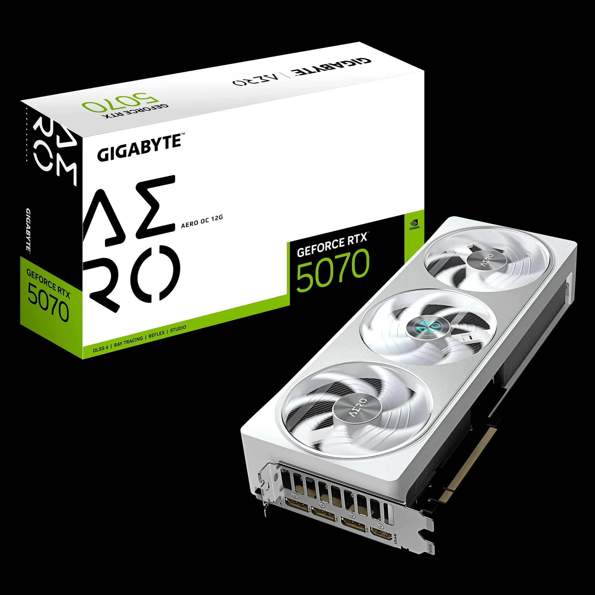 Gigabyte GeForce RTX 5070 AERO OC 12 Gt -näytönohjain – Gigabyte