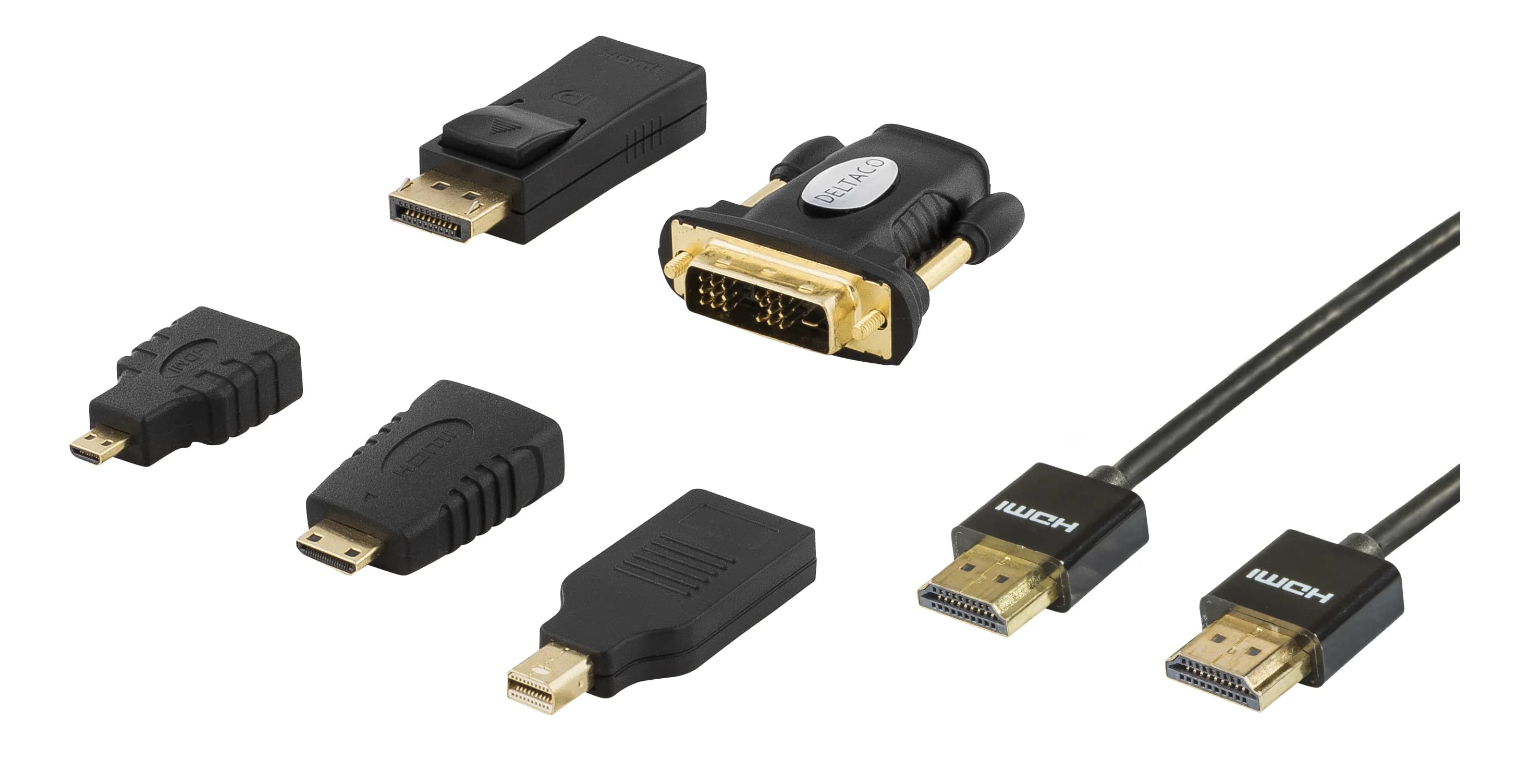 Deltaco  DisplayPort – HDMI -adapteri, Musta – Deltaco