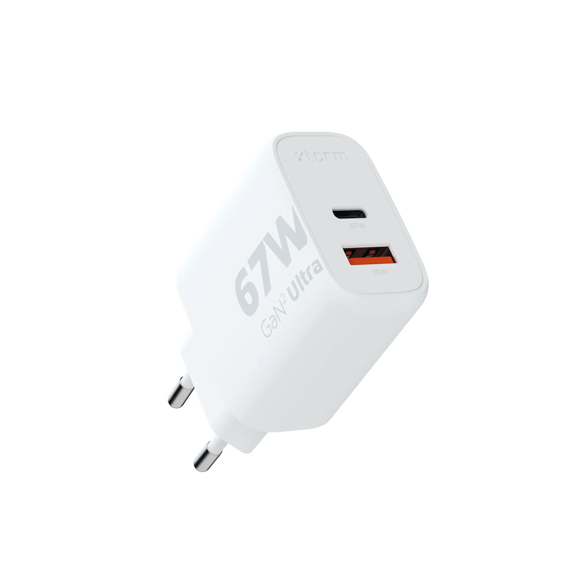 Xtorm 67W GaN2 Ultra Kotilaturi USB-C PD/USB-A -laturi, Valkoinen – Xtorm