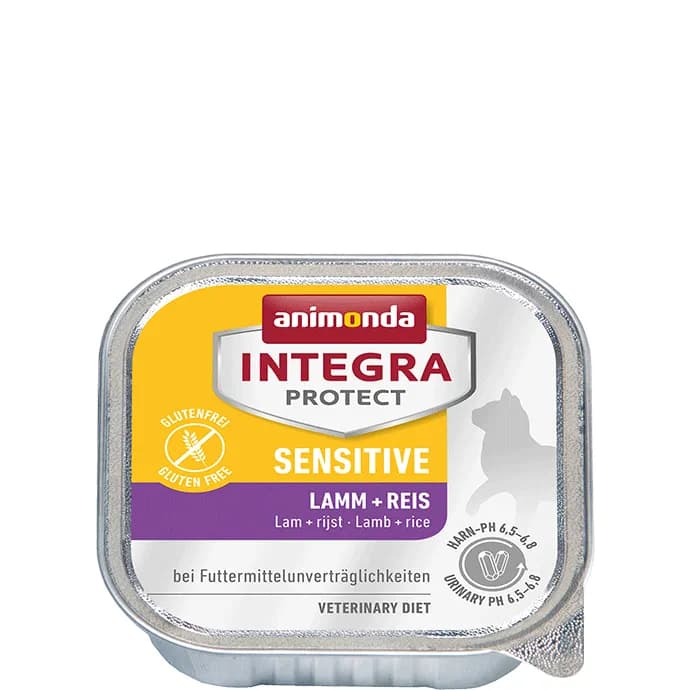 Animonda Integra Protect Sensitive Lamb with Rice, Kissan märkäruoka, Mature, 100 g – Animonda
