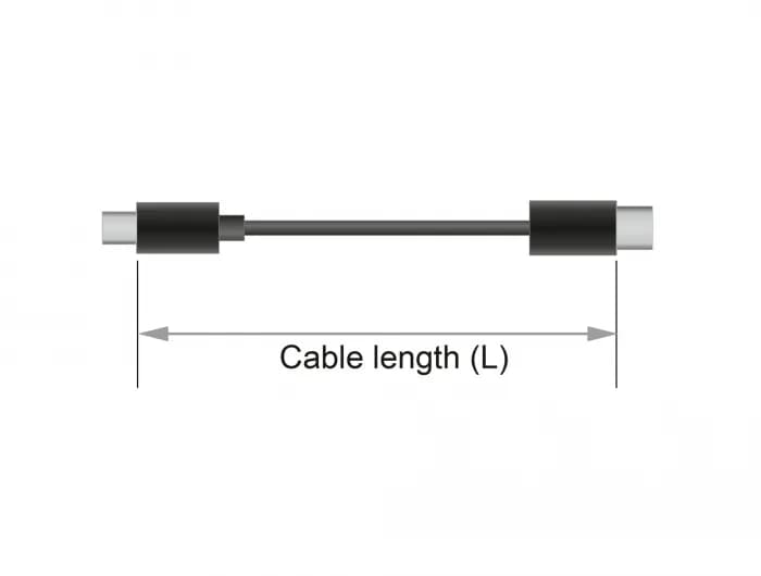 DeLOCK DisplayPort 1.4 -kaapeli, jossa 8K, 5 m, musta – De-Lock