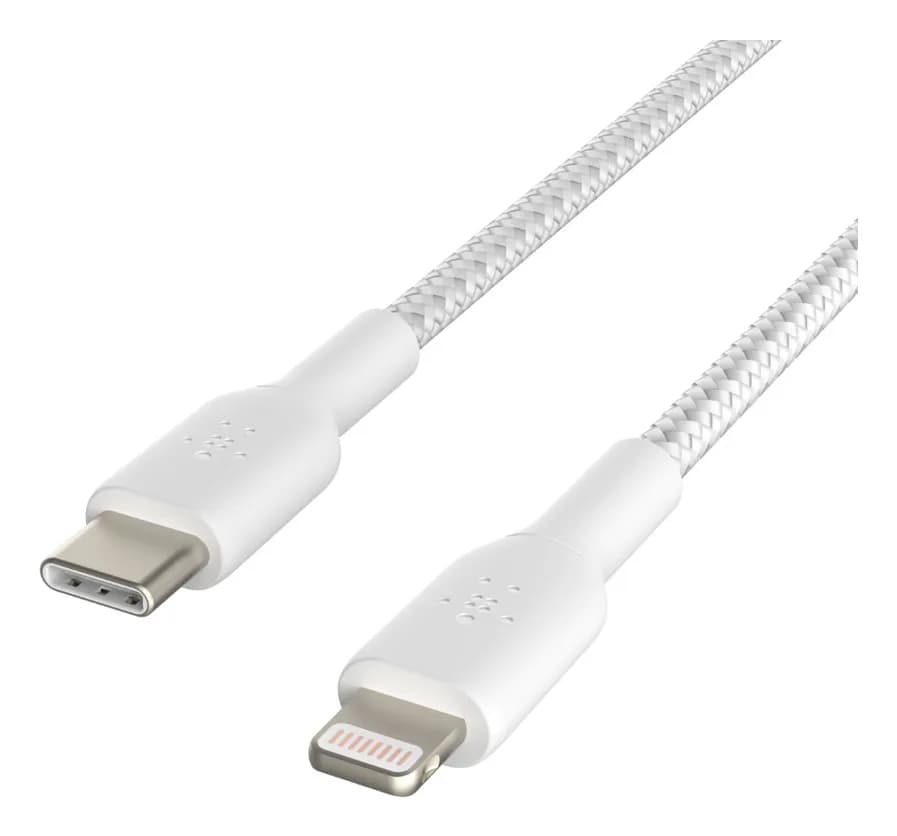 Belkin BoostCharge USB-C – Lightning -kaapeli, 1 m, valkoinen – Belkin