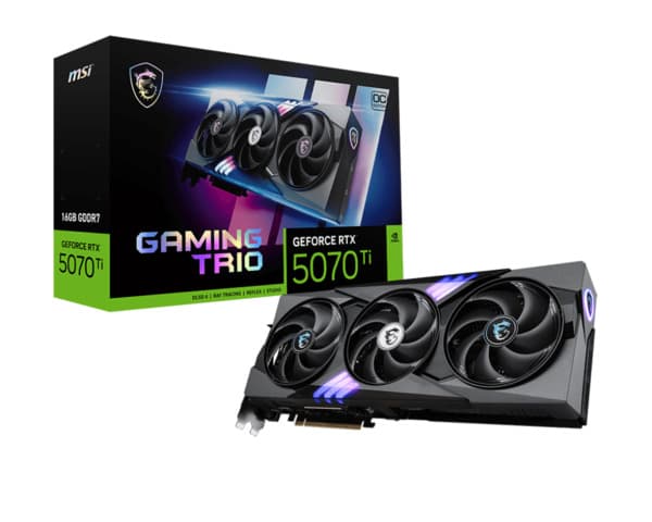 MSI GeForce RTX 5070 Ti Gaming Trio OC 16 Gt -näytönohjain – MSI