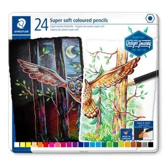 Staedtler Super Soft -värikynät laatikossa, valikoituja värejä (24kpl) – STAEDTLER