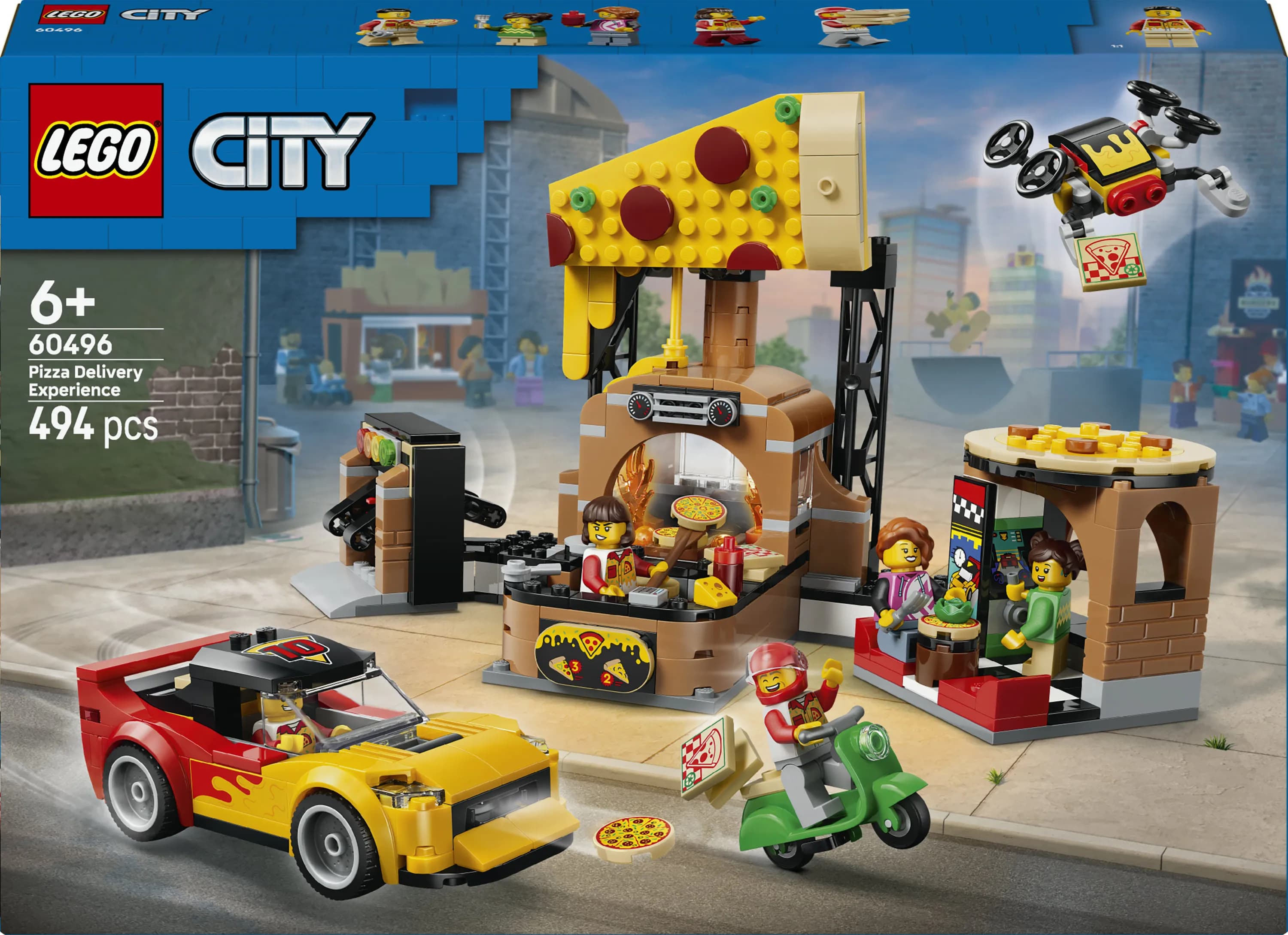 LEGO City Pizzaravintola ja toimituskulkuneuvot 60496