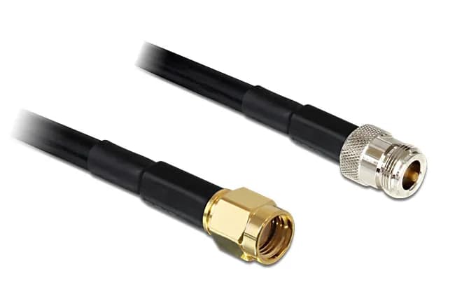 RP-SMA plug > N jack LMR195 1m – Delock