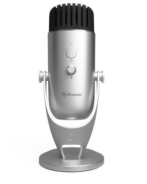 Arozzi Colonna, USB, kondensaattori -mikrofoni, hopea – AROZZI