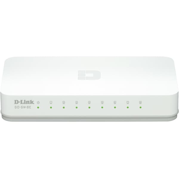 D-link 8-Port Easy Desktop  -kytkin, valkoinen