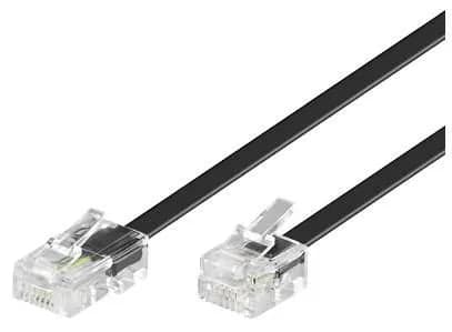 MicroConnect RJ11-RJ45 1m -puhelinkaapeli, musta – Microconnect