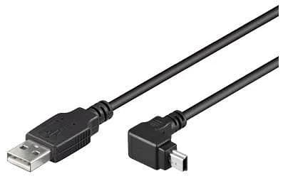 MicroConnect USB-A – kulma-Mini USB -kaapeli, 1,8 m, musta – Microconnect