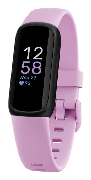 Fitbit Inspire 3 AMOLED -aktiivisuusranneke, musta/Lilac Bliss – Fitbit